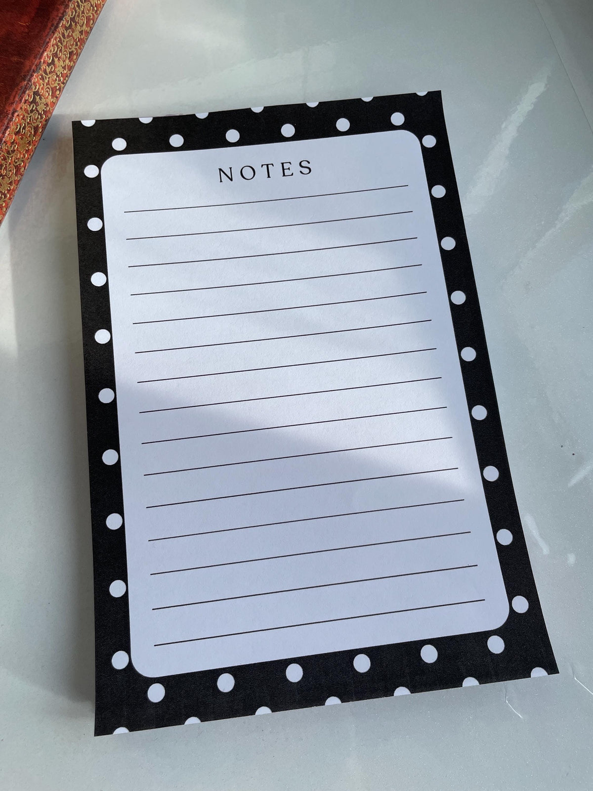 Polka Dot Notepad, Tear-Off Memo Pad, Kawaii Stationery Gift