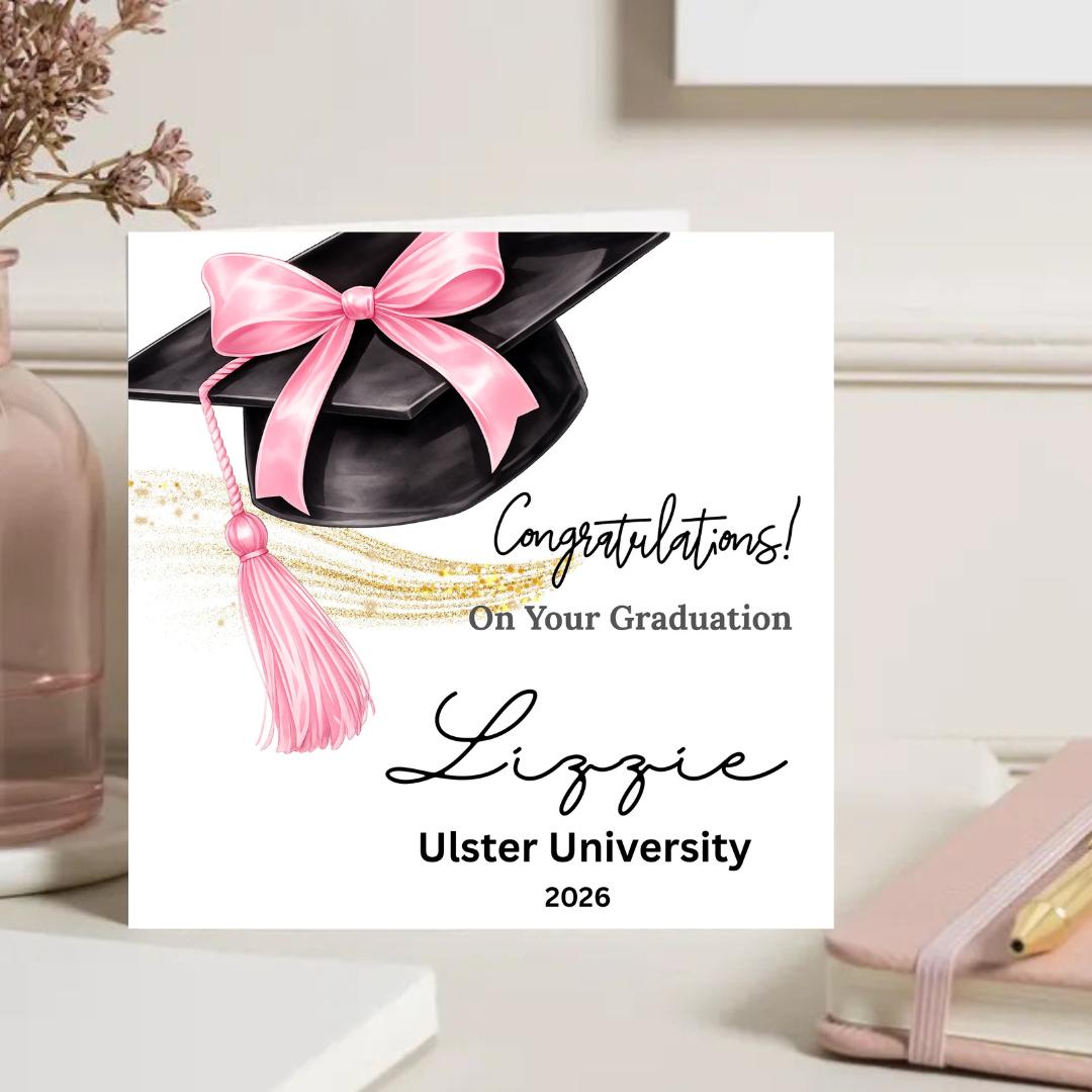 Personalized Graduation Congratulations Card For Daughter, College University Grad, Class of 2026 Congratulations