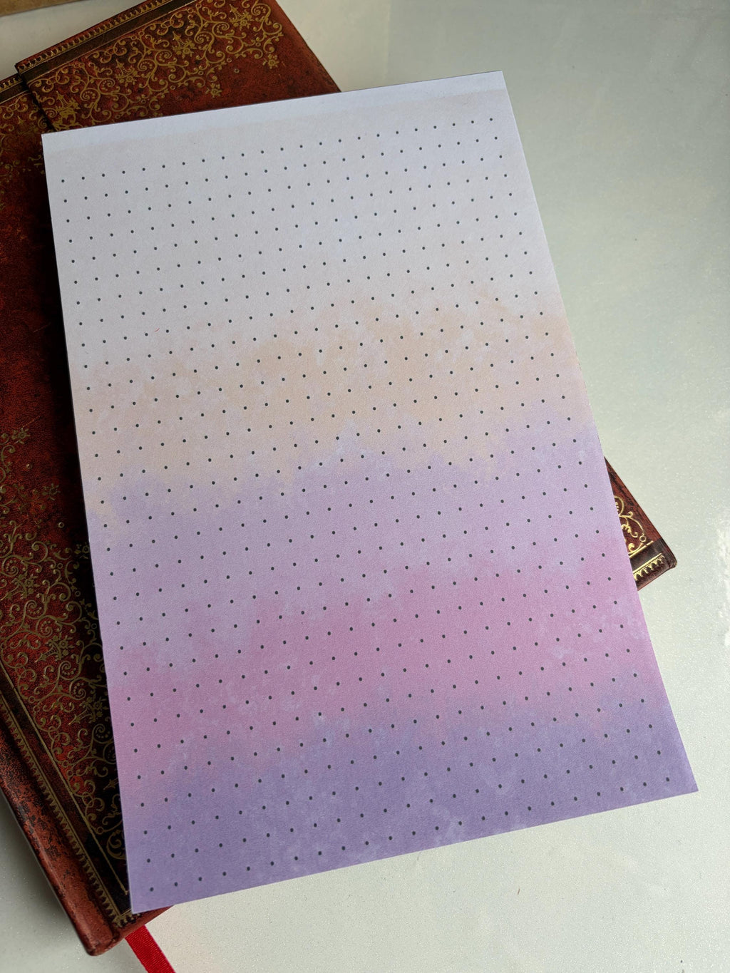 A5 Dot Grid Notepad, 40 Tear-Off Page Memo Pad, Bullet Journal Colourful Kawaii Stationery