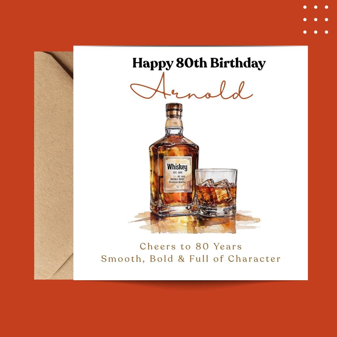 Funny 80th Birthday Card For Husband, Dad, Grandpa, Uncle - Record Player Humour Greeting Cards