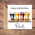 Personalized 60th Birthday Card For Dad, Funny Birth Year Custom Name Greetings For Men